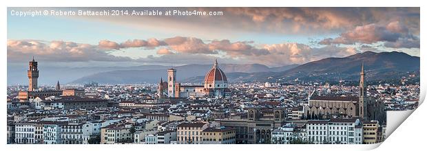  Florence from Michelangelo Square Print by Roberto Bettacchi