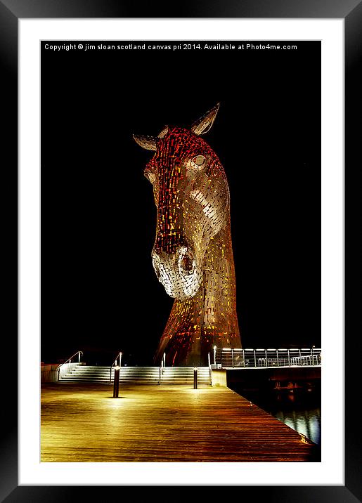  The Falkirk kelpies Framed Mounted Print by jim scotland fine art