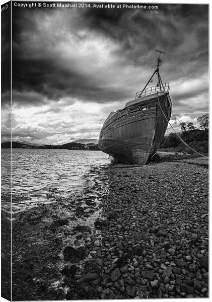 Wreck at Corpach Canvas Print by Scott K Marshall