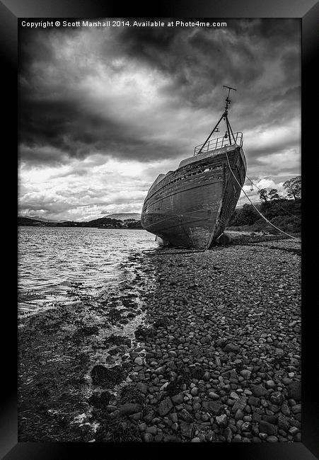 Wreck at Corpach Framed Print by Scott K Marshall