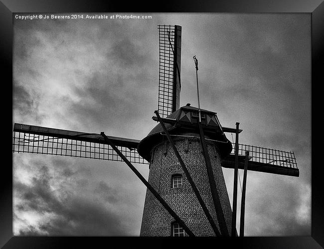 dutch windmill Framed Print by Jo Beerens