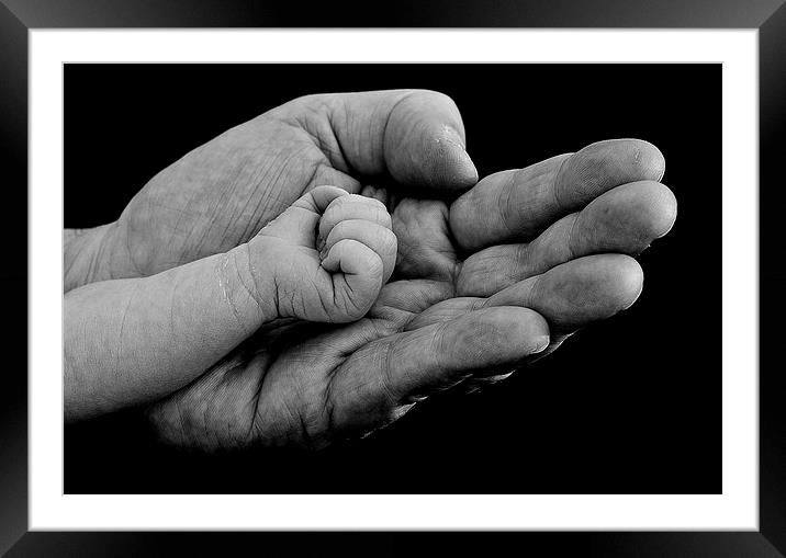  Hand in hand Framed Mounted Print by Simon Gerhand