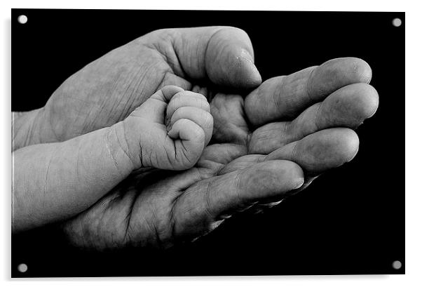  Hand in hand Acrylic by Simon Gerhand