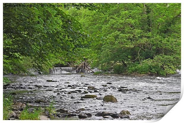 Horseshoe Falls Wales Print by Jane McIlroy