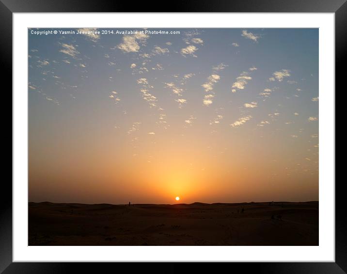  Sunset Framed Mounted Print by Yasmin Jeevanjee