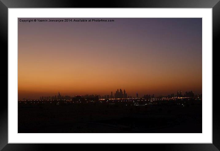  Dubai skyline Framed Mounted Print by Yasmin Jeevanjee