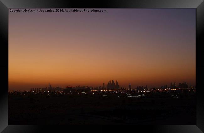 Dubai skyline Framed Print by Yasmin Jeevanjee