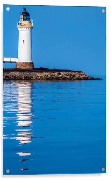 Lighthouse near Tobermory, Mull, Scotland Acrylic by James Bennett (MBK W