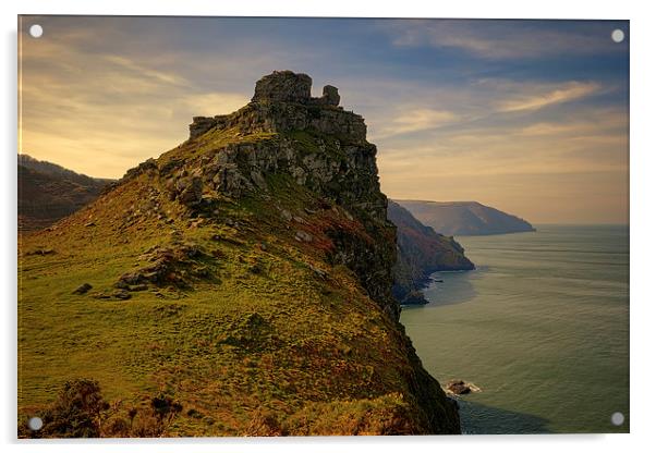 Majestic Castle Rock in the Valley of Rocks Acrylic by Dave Wilkinson North Devon Ph