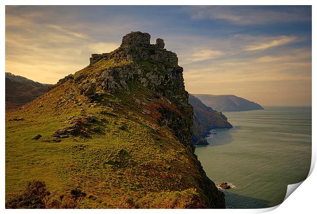 Majestic Castle Rock in the Valley of Rocks Print by Dave Wilkinson North Devon Ph