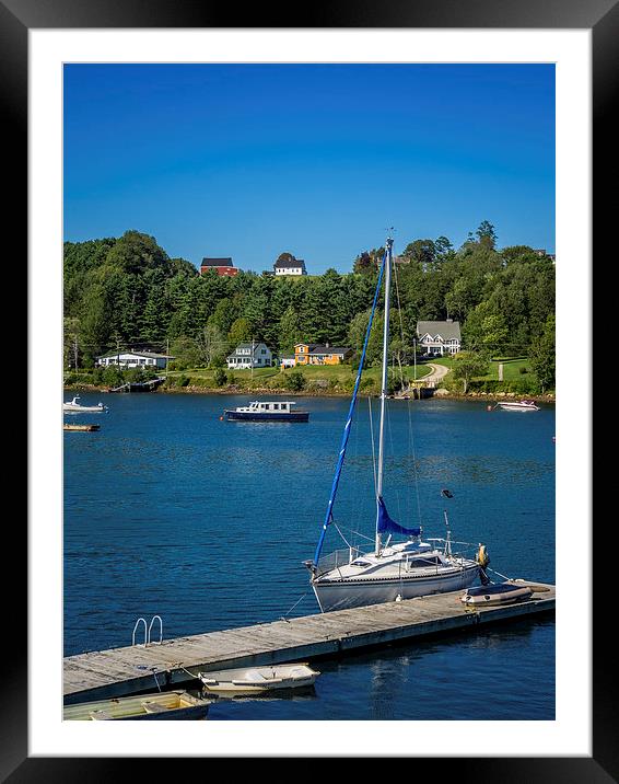 Oakland from Mahone Bay, Nova Scotia, Canada Framed Mounted Print by Mark Llewellyn