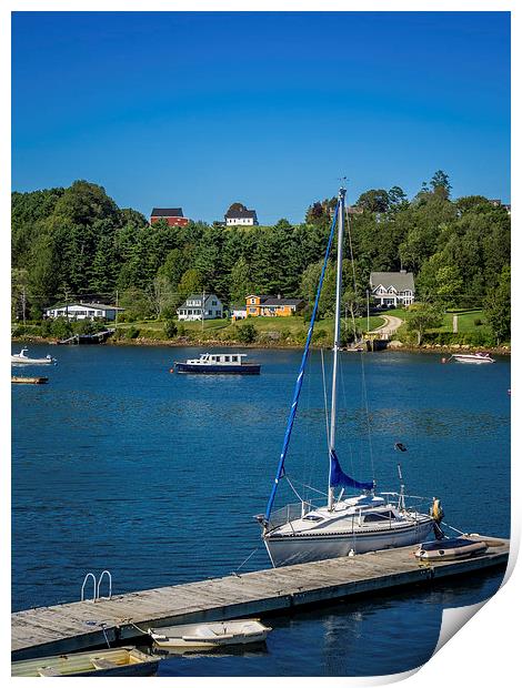 Oakland from Mahone Bay, Nova Scotia, Canada Print by Mark Llewellyn