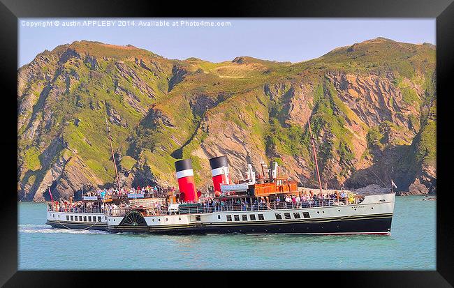  Ps Waverley at Ilfracombe Framed Print by austin APPLEBY
