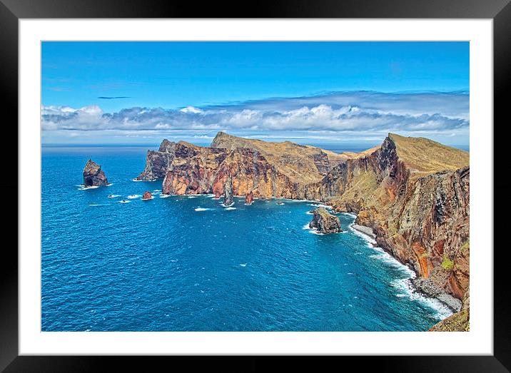 Madeira Coastline Framed Mounted Print by Roger Green