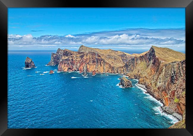 Madeira Coastline Framed Print by Roger Green