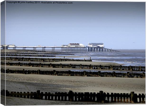 Cromer Pier in the Distance, North Norfolk Canvas Print by john hartley