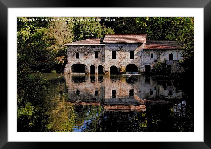  French Water Mill 1 Framed Mounted Print by Philip Hodges aFIAP ,