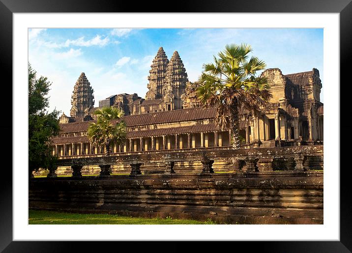 Angkor Wat, Cambodia Framed Mounted Print by Dave Carroll