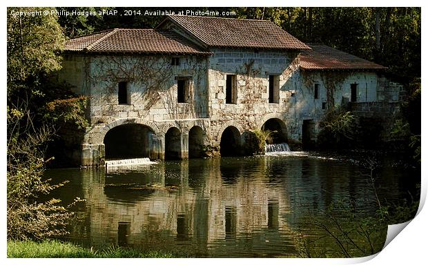  French Water Mill 2  Print by Philip Hodges aFIAP ,