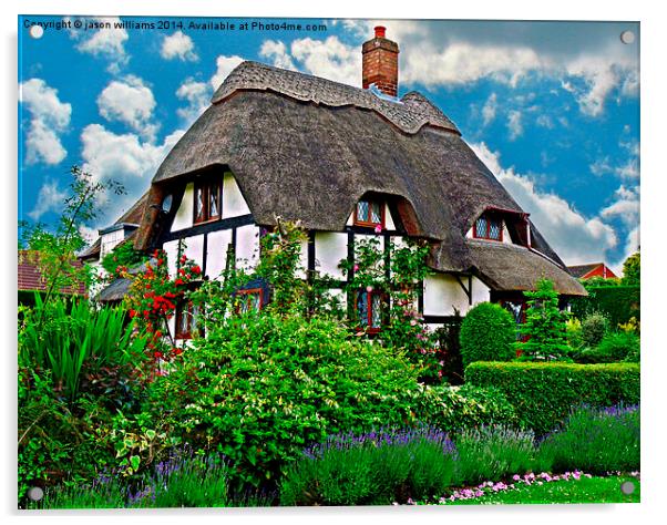 Quaint English Cottage Acrylic by Jason Williams