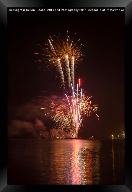  Poole Quay Fireworks Night 2014 Framed Print by Kelvin Futcher 2D Photography