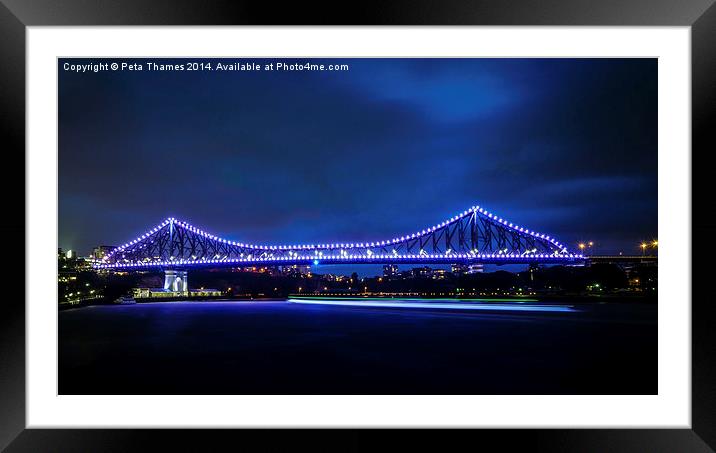 Citycat Under Story Bridge Framed Mounted Print by Peta Thames