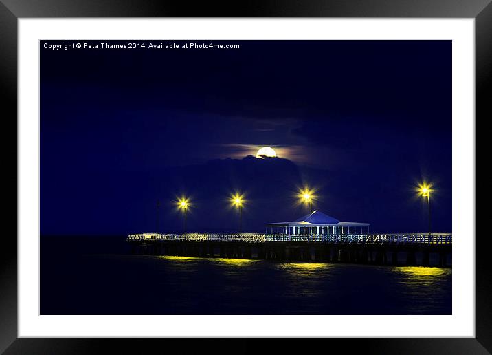Goodnight Sweet Pier Framed Mounted Print by Peta Thames