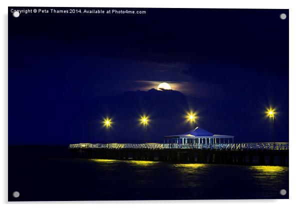 Goodnight Sweet Pier Acrylic by Peta Thames