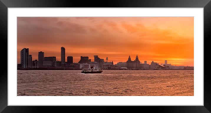 River Mersey Ferry  Framed Mounted Print by Jed Pearson