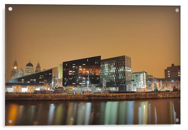 Canning Dock, Liverpool Acrylic by Adrian McCabe