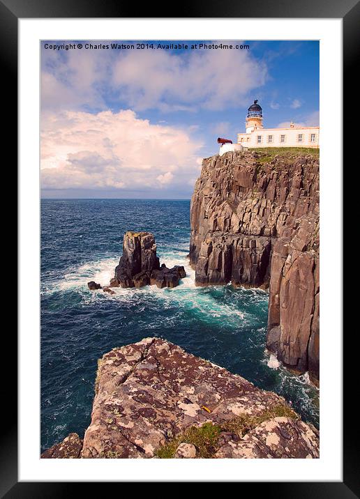  Neist Point Lighthouse  Framed Mounted Print by Charles Watson
