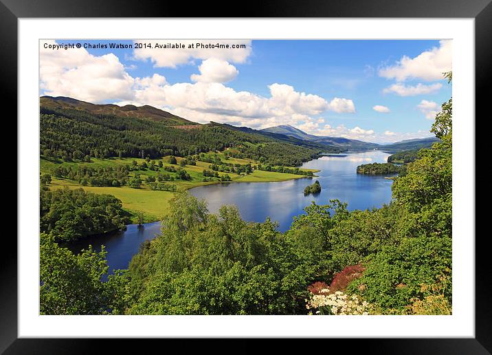  Queens View -  Pitlochry Framed Mounted Print by Charles Watson