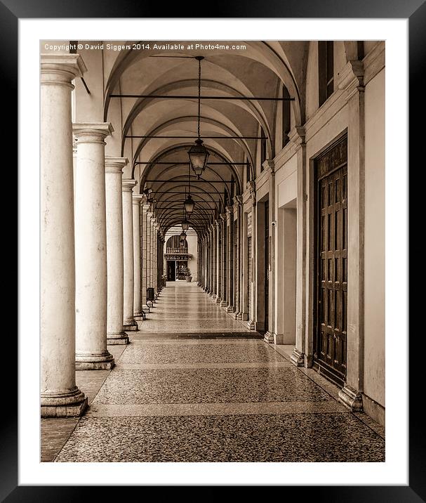  Italian Archway Framed Mounted Print by David Siggers