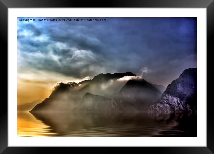  Misty lake Framed Mounted Print by Thanet Photos