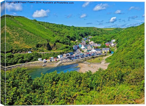  Lower Solva and Harbour Canvas Print by Hazel Powell