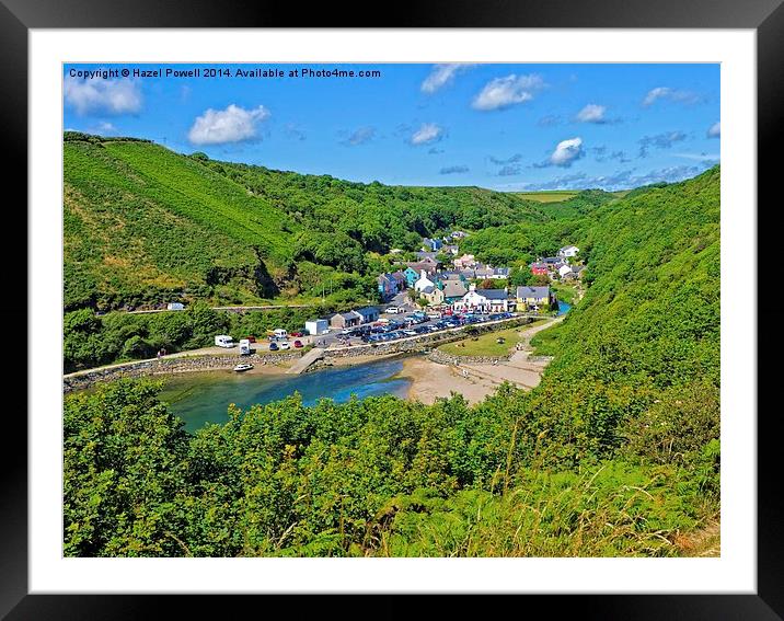  Lower Solva and Harbour Framed Mounted Print by Hazel Powell