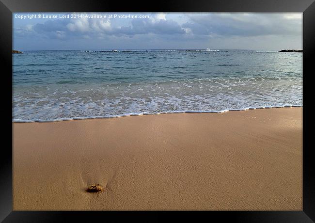  Jamaican Beach Framed Print by Louise Lord