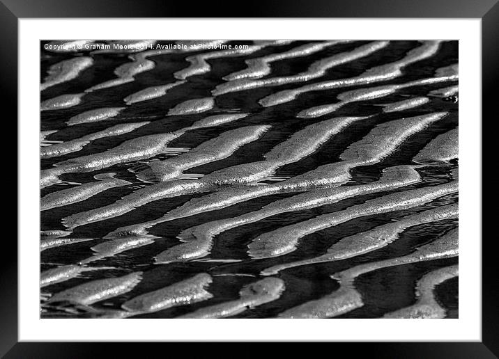Ripple marks Framed Mounted Print by Graham Moore