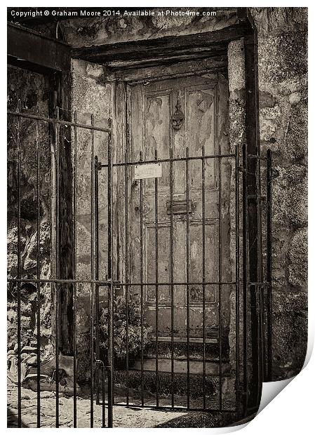 Old doorway Print by Graham Moore