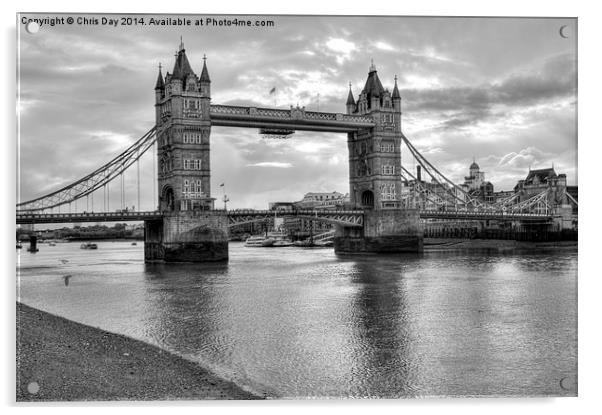 Tower Bridge Acrylic by Chris Day