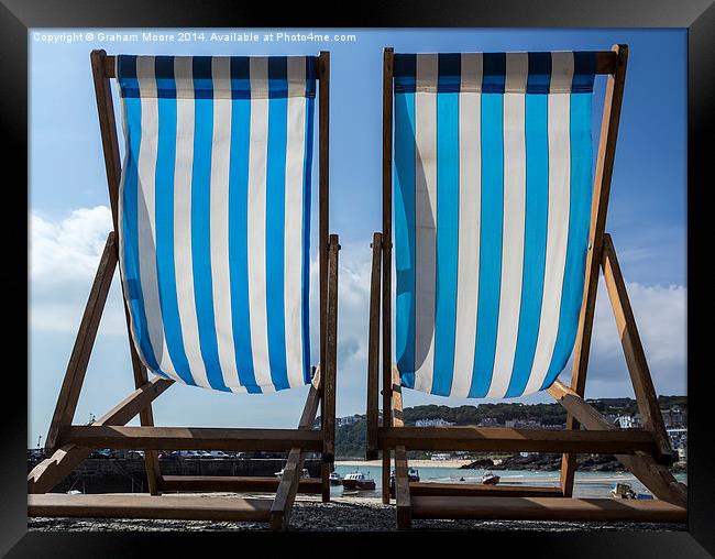 Deckchairs Framed Print by Graham Moore