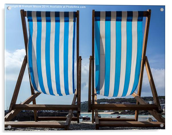 Deckchairs Acrylic by Graham Moore