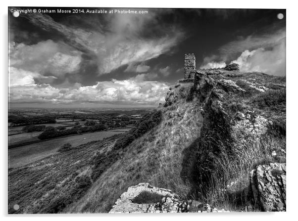 Brentor Church Acrylic by Graham Moore