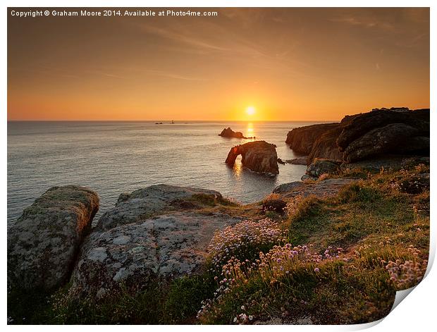 Lands End sunset Print by Graham Moore