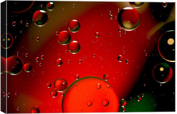 When Oil Droplets Collide Canvas Print by Mike Gorton