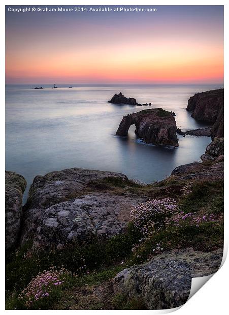 Lands End sunset Print by Graham Moore