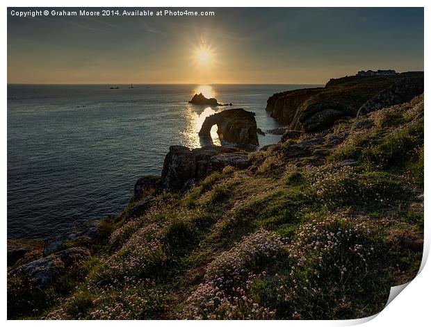 Lands End sunset Print by Graham Moore