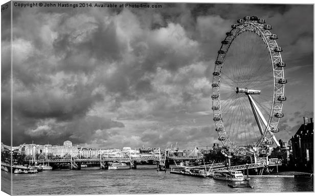 London's Iconic Ferris Wheel Canvas Print by John Hastings