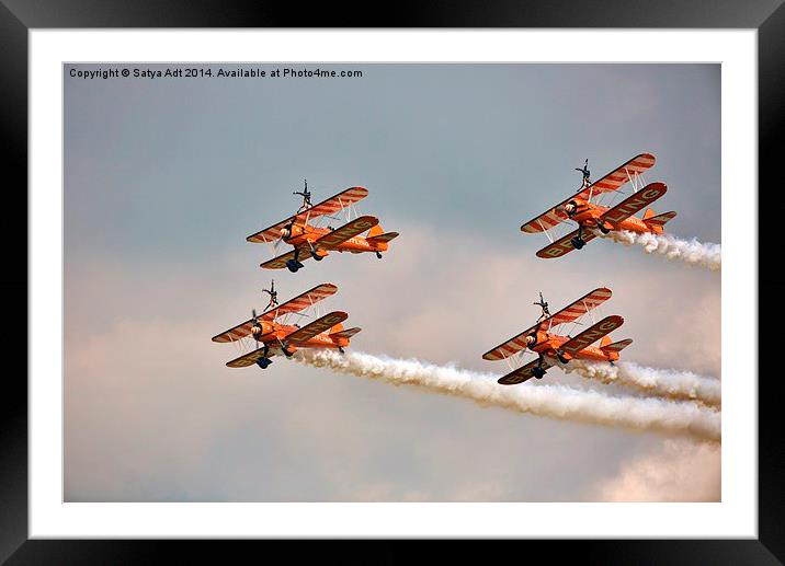  Breitling wingwalker team Framed Mounted Print by Satya Adt