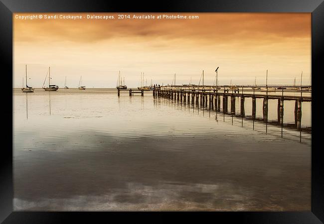 Jetty and Yachts Framed Print by Sandi-Cockayne ADPS